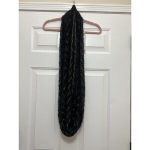 NWT‎ Chicos Scarf Glam Infinity Oblong Black Gold Evening Party Office Wear 36"